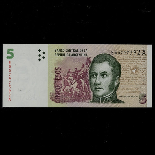 ARGENTINA-ƸƼ-SAN MARTIN(屺)-5PESOS-1998