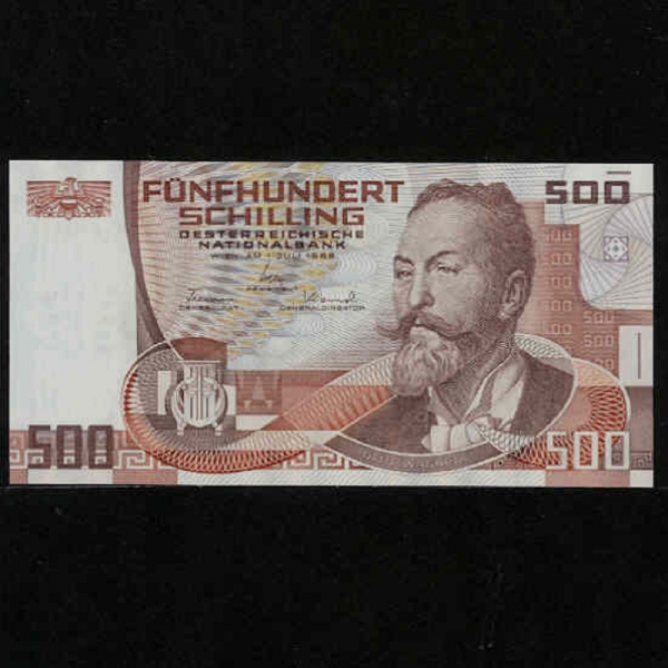 AUSTRIA-Ʈ-OTTO WAGNER( ݷθ ٱ׳-డ)-500 SCHILLING-1985