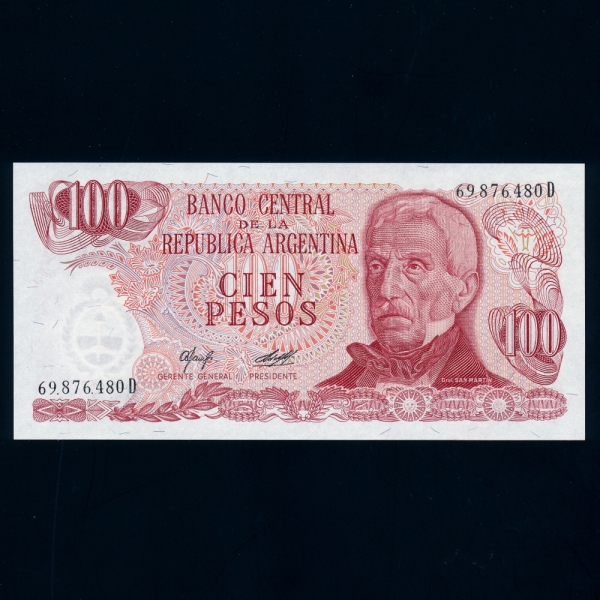 ARGENTINA-ƸƼ-GENERAL JOSE DE SAN MARTIN(ȣ ý  긶ƾ -屺)-100 PESOS-  Ǽ ֽ-1978