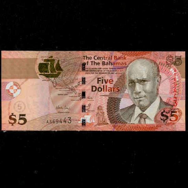 BAHAMAS-ϸ-WALLACE-WHITFIELD(  Ʈʵ-ġ)-5 DOLLARS-2001