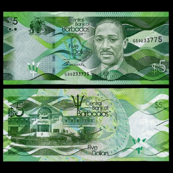 BARBADOS-ٺ̵-SIR FRANK WORRELL(ũ -ǿ)-5 DOLLARS-2013