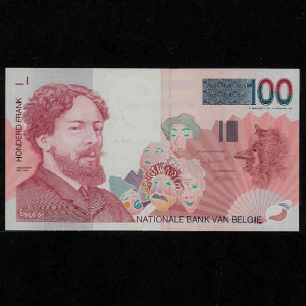 BELGIUM-⿡-JAMES ENSOR(ӽ ӼҸ-ȭ)-100 FRANCS-1995