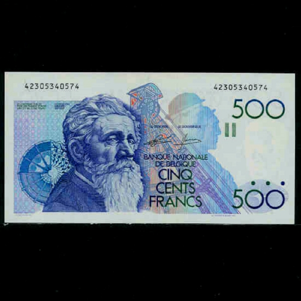 BELGIUM-⿡-CONSTANTINE MEUNIER(ܽźƾ Ͽ-ȭ)-500 FRANCS-1989