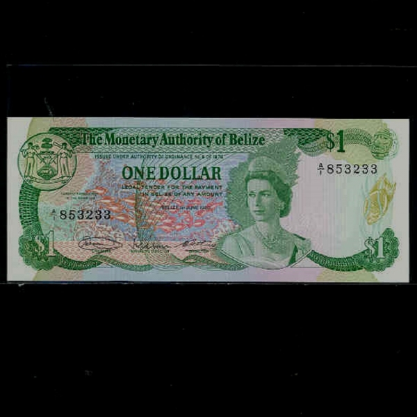 BELIZE--QUEEN ELIZABETH 2-1 DOLLAR-1980