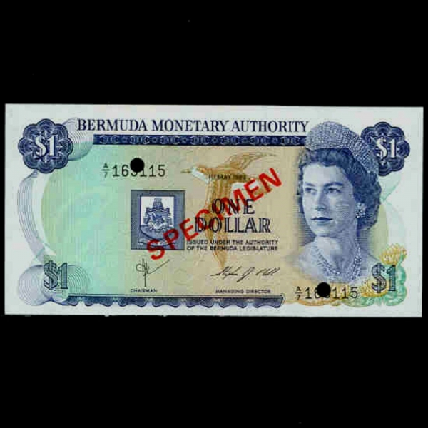 BERMUDA-´-QUEEN ELIZABETH 2-SPECIMEN(߾ )-1 DOLLAR-1984