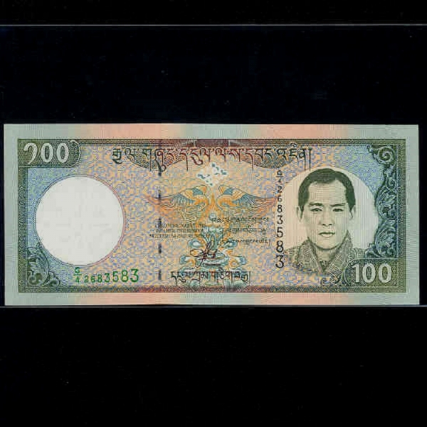 BHUTAN-ź-KING JIGME SINGYE( ̰ -)-100 NGULTRUM-2000