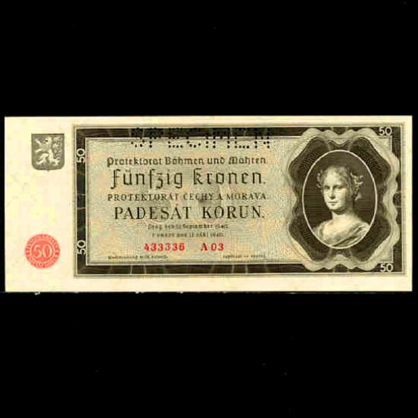 BOHEMIA AND MORAVIA-ع̾-SPECIMEN(߾)-50 KORUN-1940