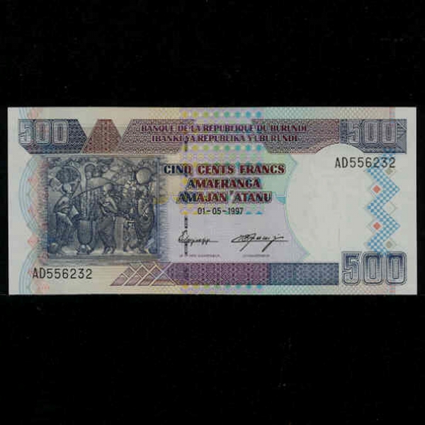 BURUNDI-η-PAINTING-500 FRANCS-1997