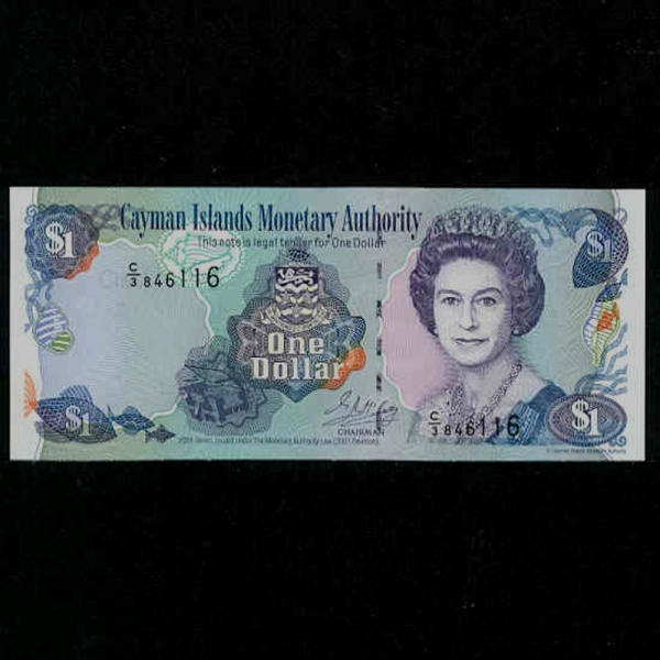 CAYMAN ISLANDS-̸-QUEEN ELIZABETH 2-1 DOLLAR-2001