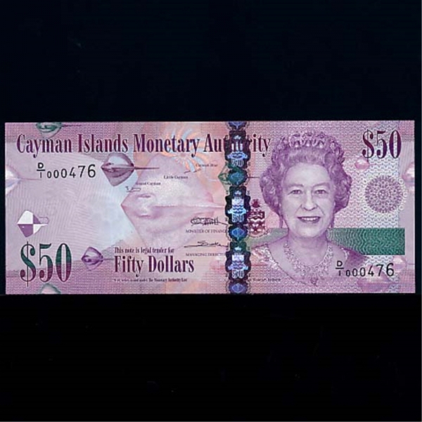 CAYMAN ISLANDS-̸-QUEEN ELIZABETH 2-50 DOLLARS-2010