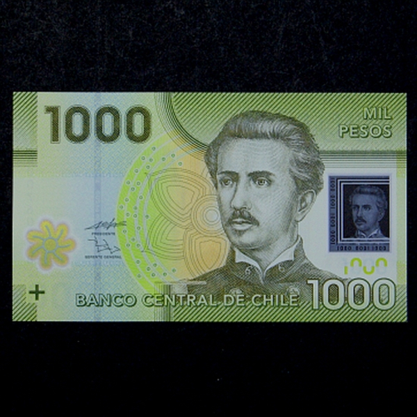 CHILE-ĥ-IGNACIO CARRERA PINTO(̱׳ÿ ī - )-POLYMER PLASTIC PAPER-1.000 PESOS-2010