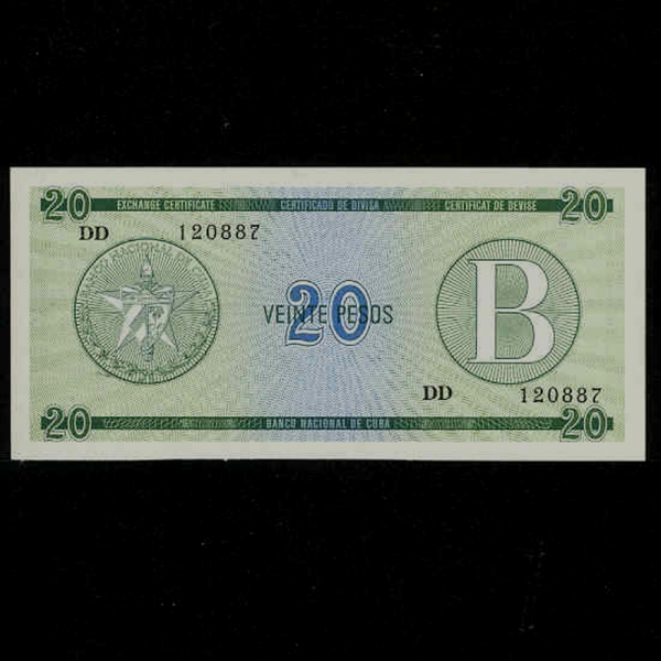 CUBA--EXCHANGE CERTIFICATE(ȯ)-20 PESOS-1980