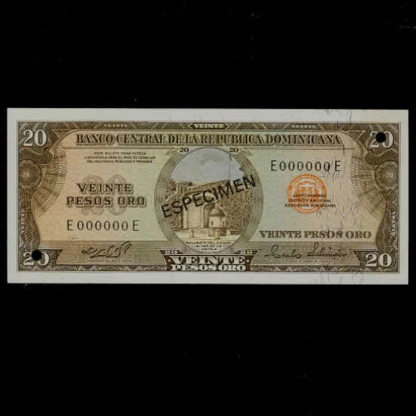 DOMINICA REPUBLIC-̴īȭ-P111s-SPECIMEM(߾)-ALTAR DE LA PATRIA(̴ī ȭ 䵵ְ ڹ)-20 PESOS ORE-1975