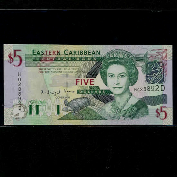 EAST CARIBBEAN STATES-ī-P42d-QUEEN ELIZABETH 2-5 DOLLAR-2003