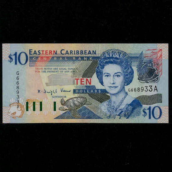 EAST CARIBBEAN STATES-ī-P43a-QUEEN ELIZABETH 2-10 DOLLARS-2003
