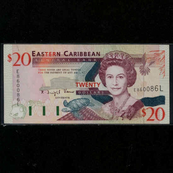 EAST CARIBBEAN STATES-ī-P33i-QUEEN ELIZABETH 2-20 DOLLARS-1994