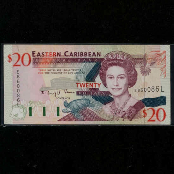 EAST CARIBBEAN STATES-ī-P33i-QUEEN ELIZABETH 2-20 DOLLARS-1994
