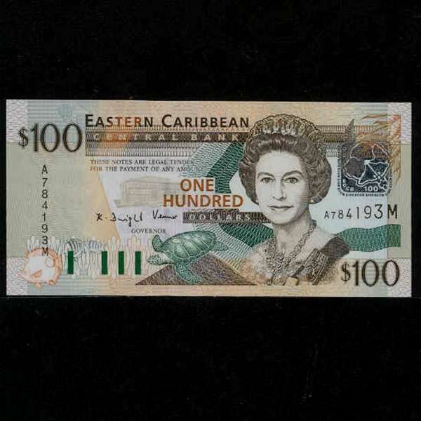 EAST CARIBBEAN STATES-ī-P46m-QUEEN ELIZABETH 2.SIR ARTHUR LEWIS(Ƽ ̽-뺧.)-100 DOLLARS-2003