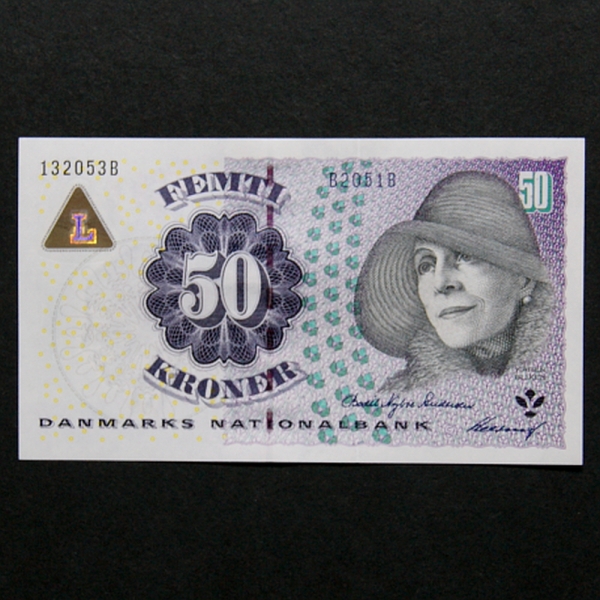 DENMARK-ũ-P60b-KAREN BLIXEN(ī -ũ ۰)-50 KRONER-2005