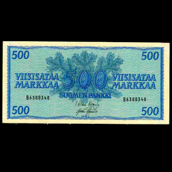 FINLAND-ɶ-P96-CONIFER(Ĺ ￭)-500 PANKKI-1956