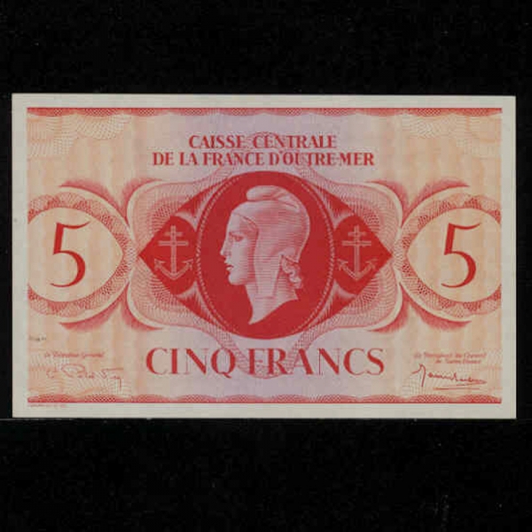 FRENCH EQUATORIAL AFRICA- ī-P15c-5 FRANCS-1944