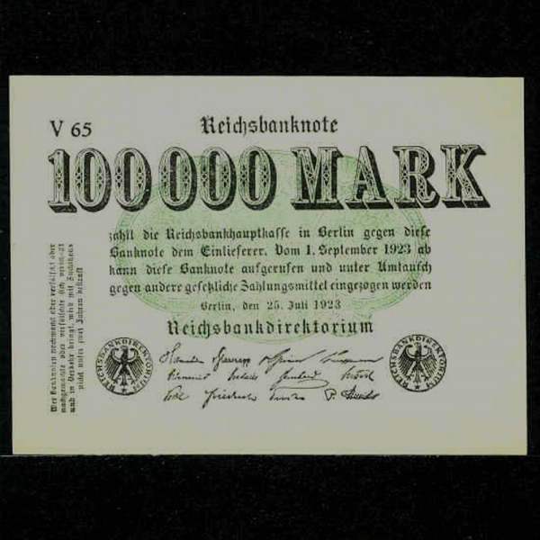 GERMANY--ARMS()-100.000 MARK-1923