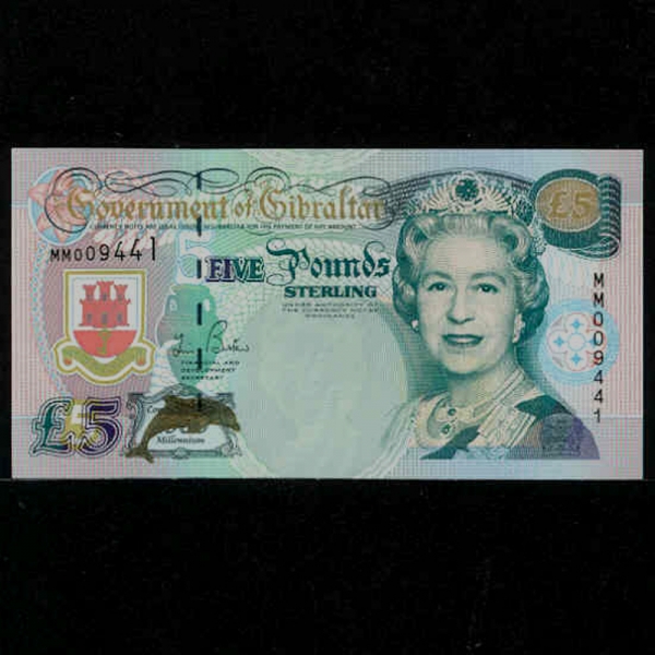 GIBRALTAR--P29-QUEEN ELIZABETH 2-5 POUNDS-2000