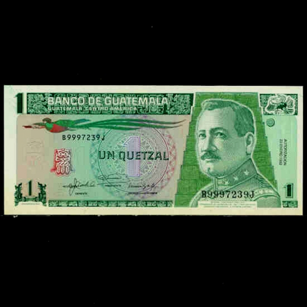 GUATEMALA-׸-P66-GENERAL JOSE MARIA ORELLANA(ȣ  - )-1 QUETZAL-1988