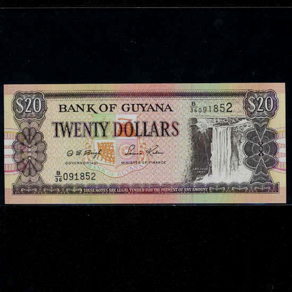 GUYANA-̾ƴ-P30b2-ARMS.KAIETEUR FALLS-20 DOLLARS-1996