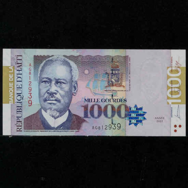 HAITI-Ƽ-P278c-FLORVIL HYPPOLITE()-1.000 GOURDES-2007