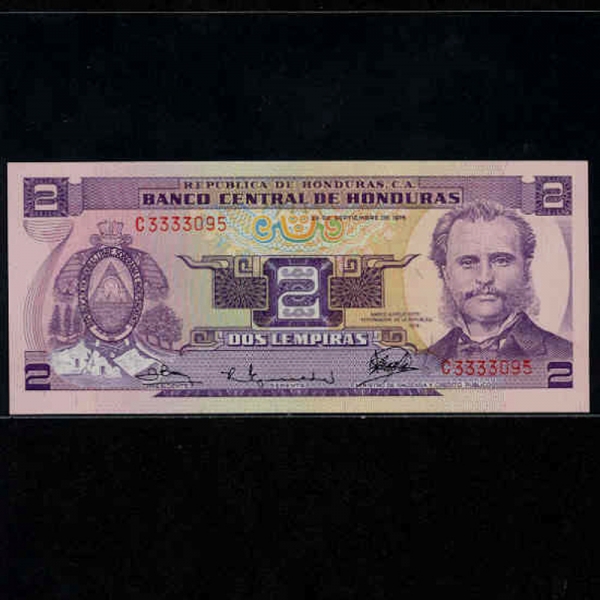 HONDURAS-µζ-P61-MARCO AURELIO SOTO()-2 LEMPIRAS-1976