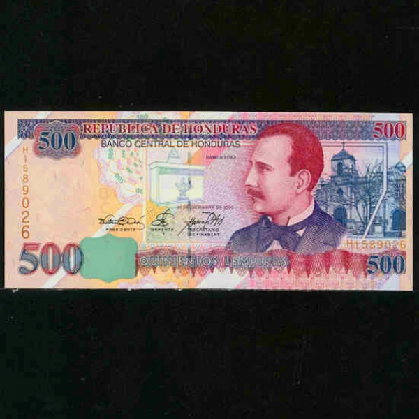 HONDURAS-µζ-P78c-RAMON ROSA( λ)-500 LEMPIRAS-2000