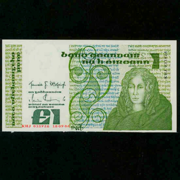 IRELAND-���Ϸ���-P70c-QUEEN MEDB(�޺�)-1 POUND-1986��