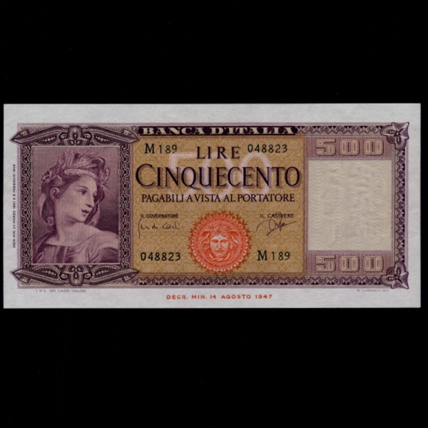 ITALIA-Ż-P88d-ITALIA-500 LIRE-1961