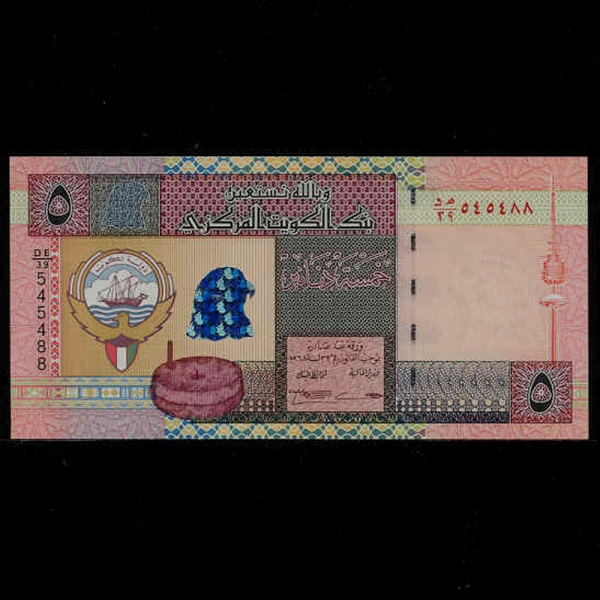 KUWAIT-Ʈ-P26e-FALCON.LIBERATION TOWER-5 DINARS-1994