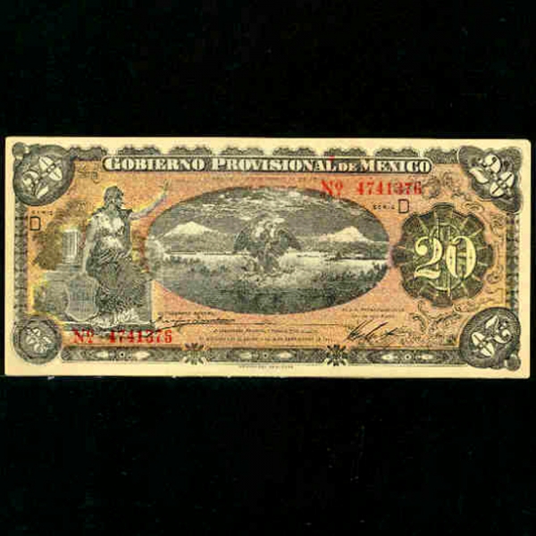 MEXICO-߽-S705-EAGLE.SNACK-20 PESOS-1914 