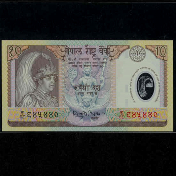 NEPAL--P45-KING BIRENDRA BIR BIKRAM(   - )-POLYMER PLASTIC PAPER-10 RUPEES-2002