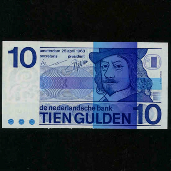 NETHERLANDS-״-P91b-FRANS HALS( ҽ-ȭ)-10 GULDEN-1968