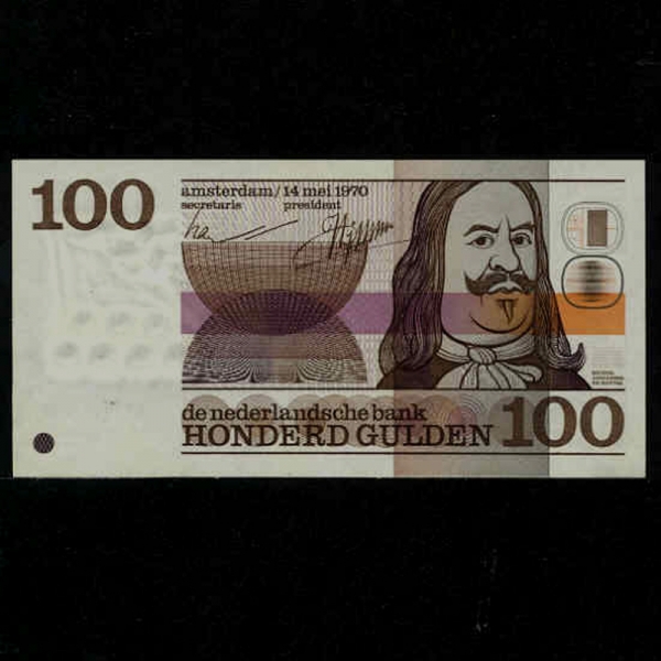 NETHERLANDS-״-P93-MICHIEL ADRIAENSZ DE RUYTER(ÿ -ر )-100 GULDEN-1970