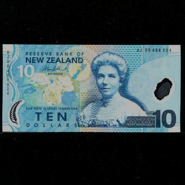 NEW ZEALAND--P186b-KATE SHEPPARD(Ʈ ۵-Թ)-POLYMER PLASTIC PAPER-10 DOLLARS-2006