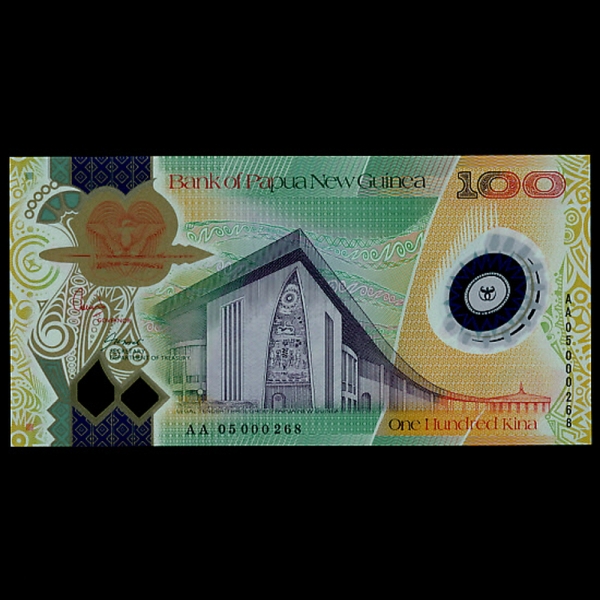 PAPUA NEW GUINEA-Ǫƴ-P33-PARLIAMENT BUILDING(ǻ)-POLYMER PLASTIC PAPER-100 KINA-2005