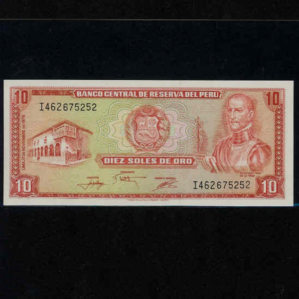 PERU--P112-GARCILASO INCA DE LA VAGA(īĥ  󺣰-۰)-10 SOLES DE ORO-1976