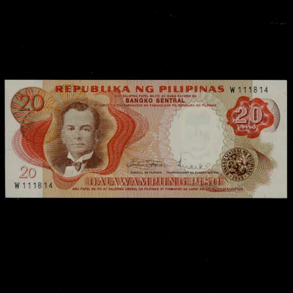 PHILIPPINES-ʸ-P145a-MANUELL.QUEZON( Lɼ-)-20 PESOS-1969