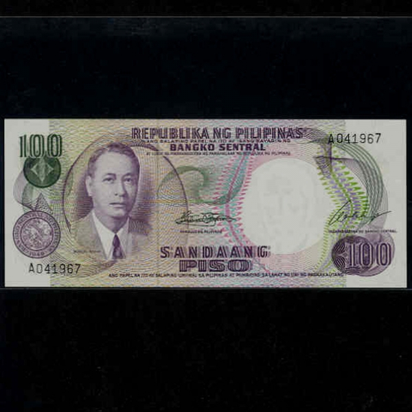 PHILIPPINES-ʸ-P157a-MANUEL ROXAS( ϻ罺-)-100 PESOS-1970