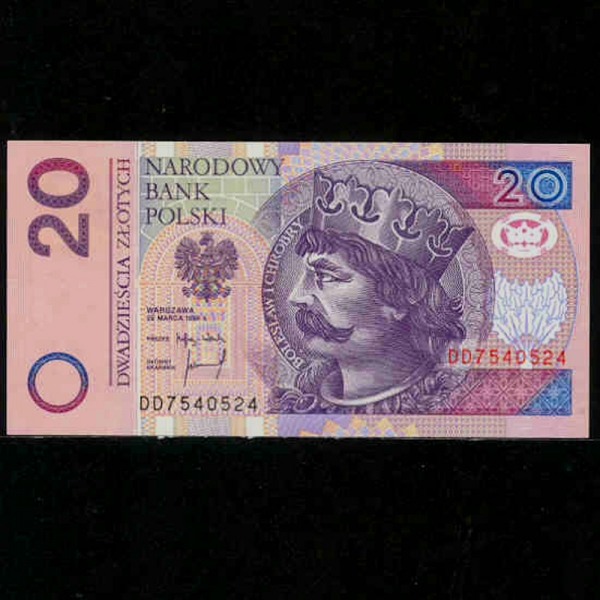 POLAND--P174a-KING BOLESLAW 1 CHROBRY( 1  κ긮-)-20 ZLOTYCH-1994