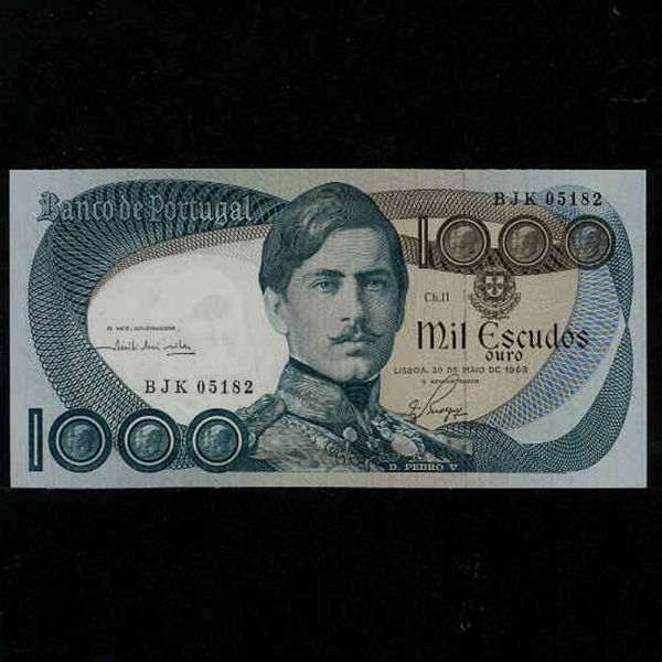 PORTUGAL--P175a-DOM PEDRO 5(-)-1.000 ESCUDOS-1968