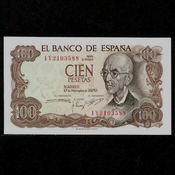 SPAIN--P152-MANUEL DE FALLA(  ȶ-۰)-100 PESETAS-1974