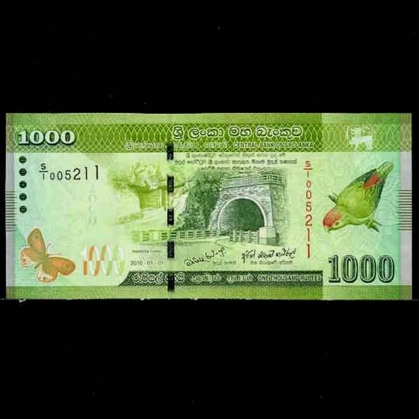 SRI LANKA-ī-P127a-PARAKEET(ײ).RAMBODA TUNNEL-1.000 RUPEES-2010