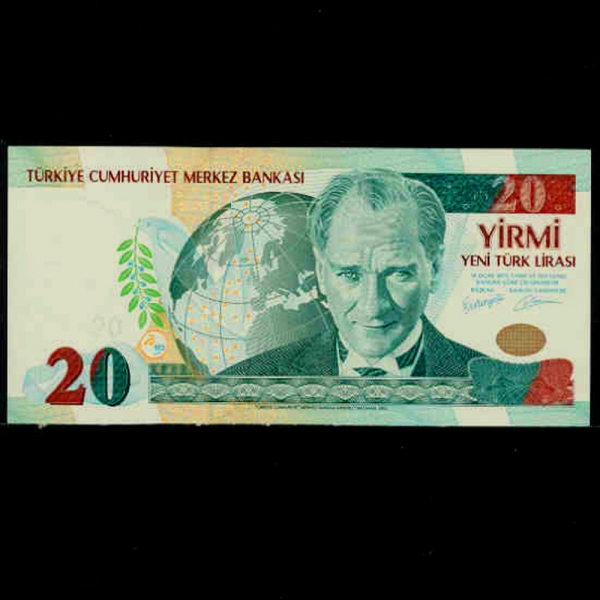 TURKEY-Ű-P219-KEMAL ATATURK(Ÿ ɸ ŸƢũ-)-20 NEW LIRA-2005