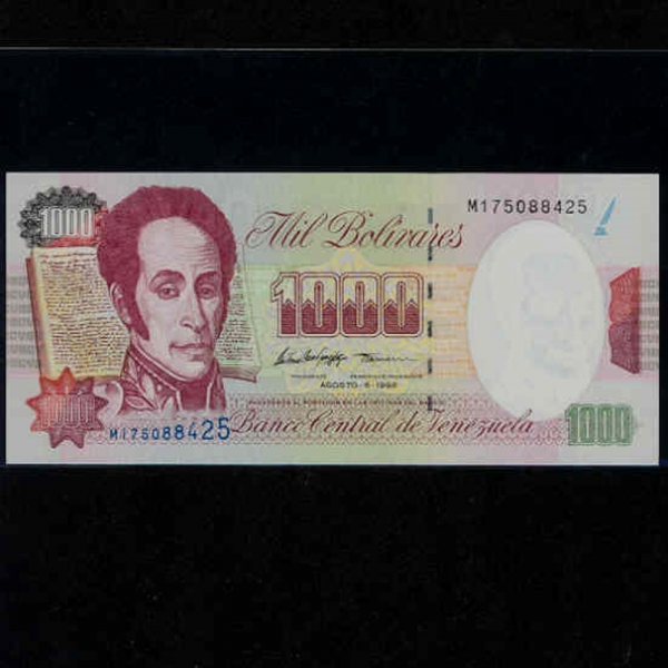 VENEZUELA-׼ȭ-P76c-SIMON BOLIVAR(ø ٸ-)-1.000 BOLIVARES-1998